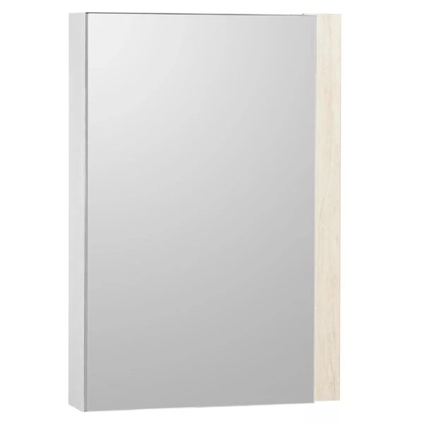 Шкаф-зеркало Акватон Кантри 55, цвет белый / дуб верона
