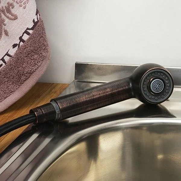 Смеситель WasserKRAFT A8247 для кухни, с выдвижным изливом, цвет темная бронза