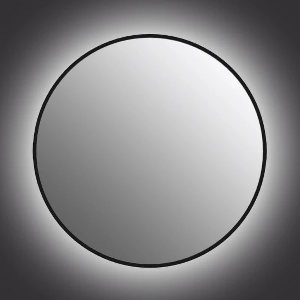 Зеркало Cersanit Eclipse Smart 90x90, с подсветкой, в черной раме