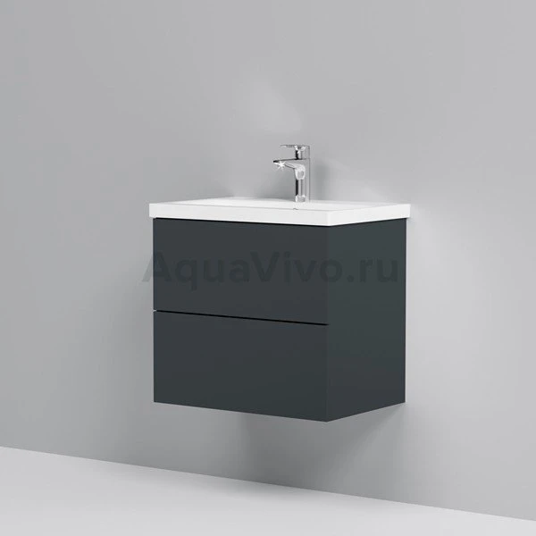 Мебель для ванной AM.PM Gem 60 подвесная, 2 ящика, цвет графит матовый - фото 1