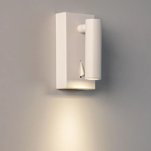 Настенный светильник Citilux Декарт CL704350, арматура белая, плафон металл белый, 6х12 см