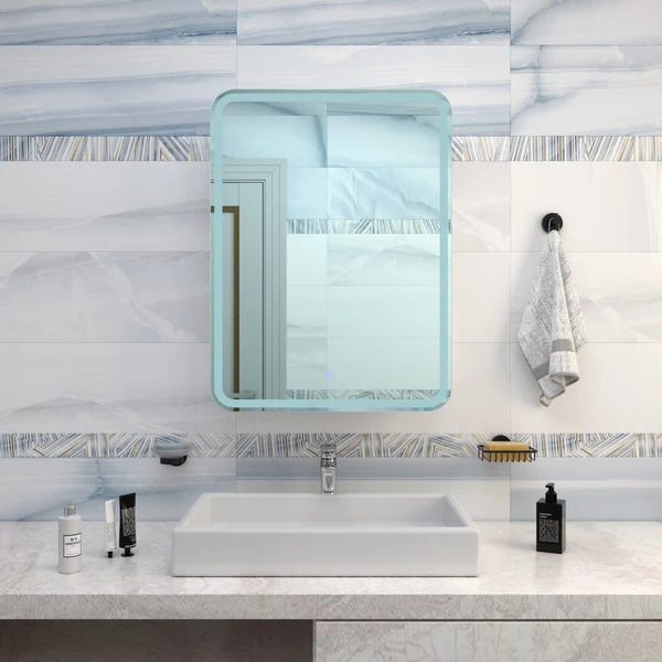 Шкаф-зеркало Joki Bubble 60х80, левый, c подсветкой и диммером, цвет белый - фото 1