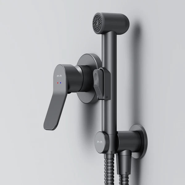 Гигиенический душ AM.PM X-Joy F40H85A22, со встраиваемым смесителем, цвет черный