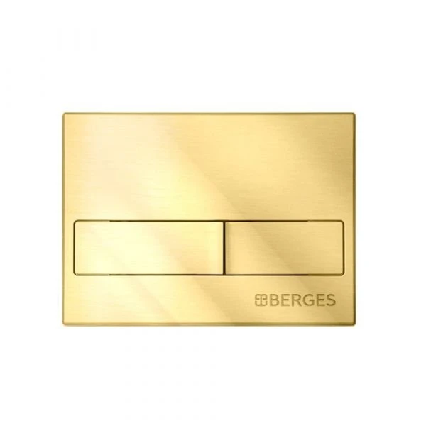 Кнопка смыва Berges Novum L9 040019 для унитаза, цвет золото глянец
