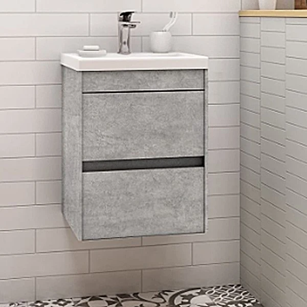 Мебель для ванной Art & Max Family 40 подвесная, цвет цемент  - фото 1