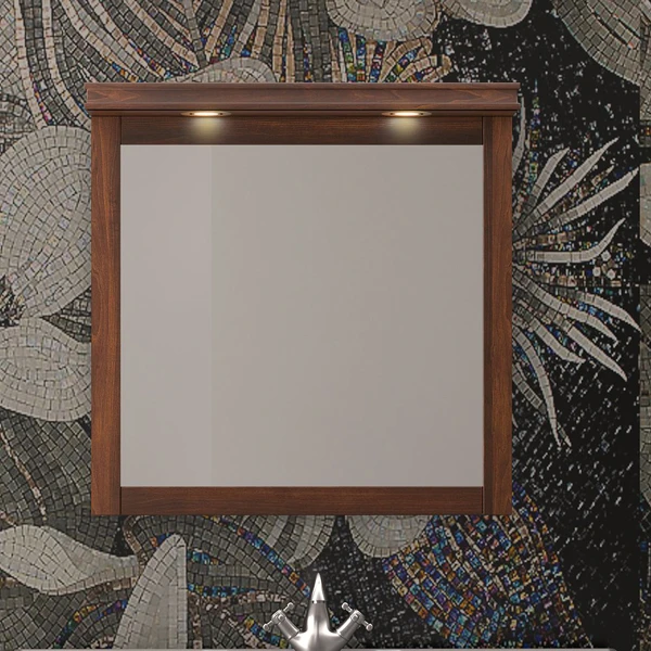 Зеркало Опадирис Мираж 80x80, цвет светлый орех