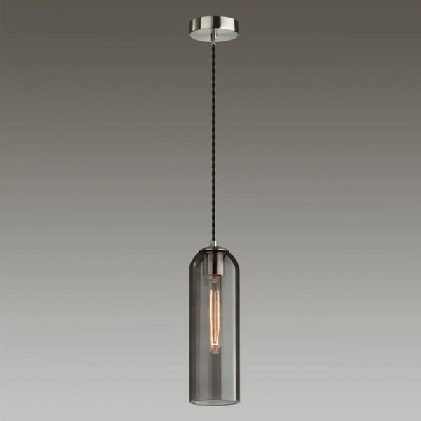 Подвесной светильник Odeon Light Vosti 4805/1, арматура бронза, плафон стекло серое - фото 1