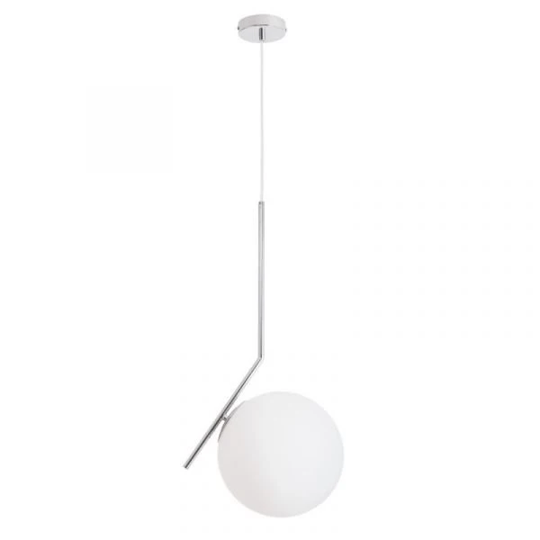 Подвесной светильник Arte Lamp Bolla-Unica A1921SP-1CC, арматура хром, плафон стекло белое, 25х25 см