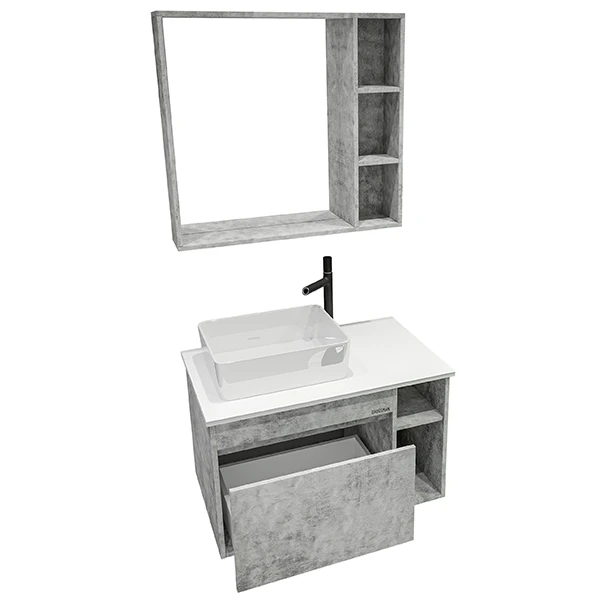 Мебель для ванной Grossman Фалькон 80, цвет бетон - фото 1