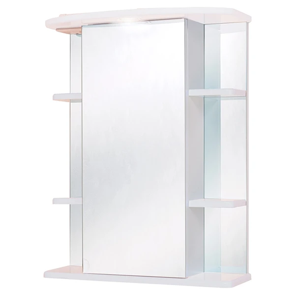 Шкаф-зеркало Оника Глория 55.01, правый, с подсветкой, цвет белый