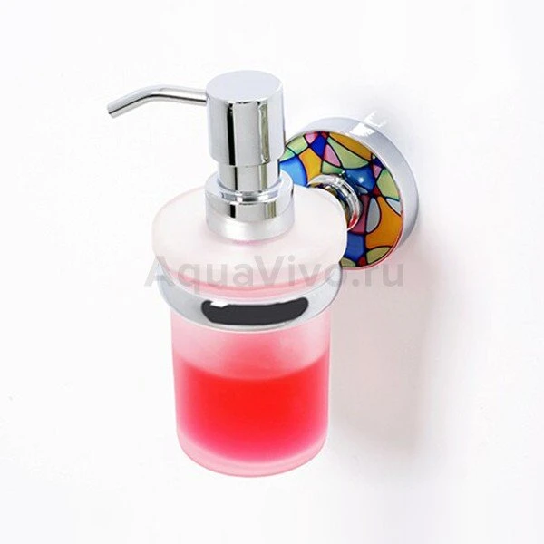Дозатор WasserKRAFT Diemel K-2299 для жидкого мыла, цвет хром с рисунком - фото 1