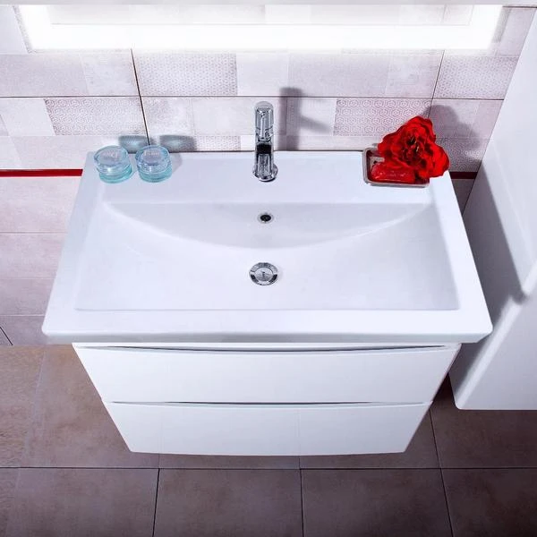 Мебель для ванной Бриклаер Вега 70 подвесная, цвет белый - фото 1