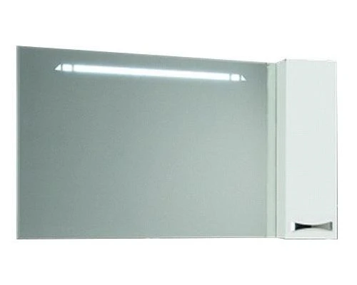 Зеркало со шкафчиком Акватон Диор 120 с подсветкой, правое, цвет белый
