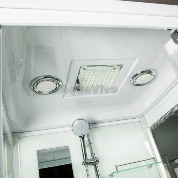 Душевая кабина River Tana 100 100x100, стекло прозрачное, профиль белый, с крышей