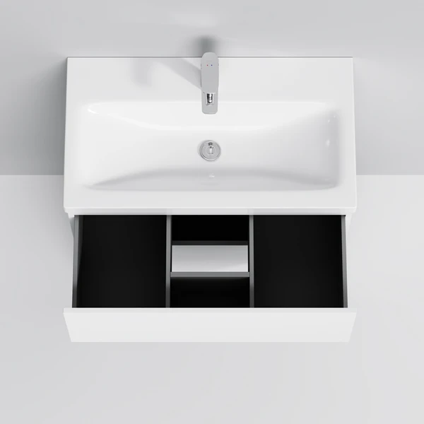 Мебель для ванной AM.PM Gem 75 напольная, 2 ящика, цвет белый глянец - фото 1