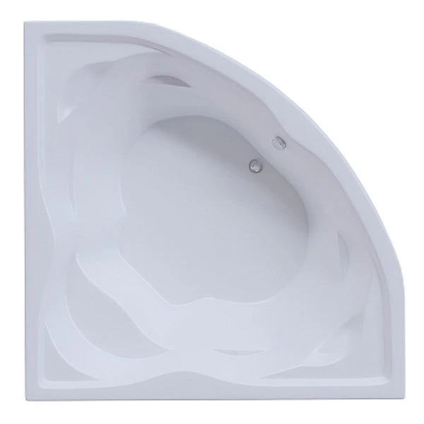 Акриловая ванна Акватек Сириус 164х164, цвет белый (ванна + вклеенный каркас + слив-перелив)