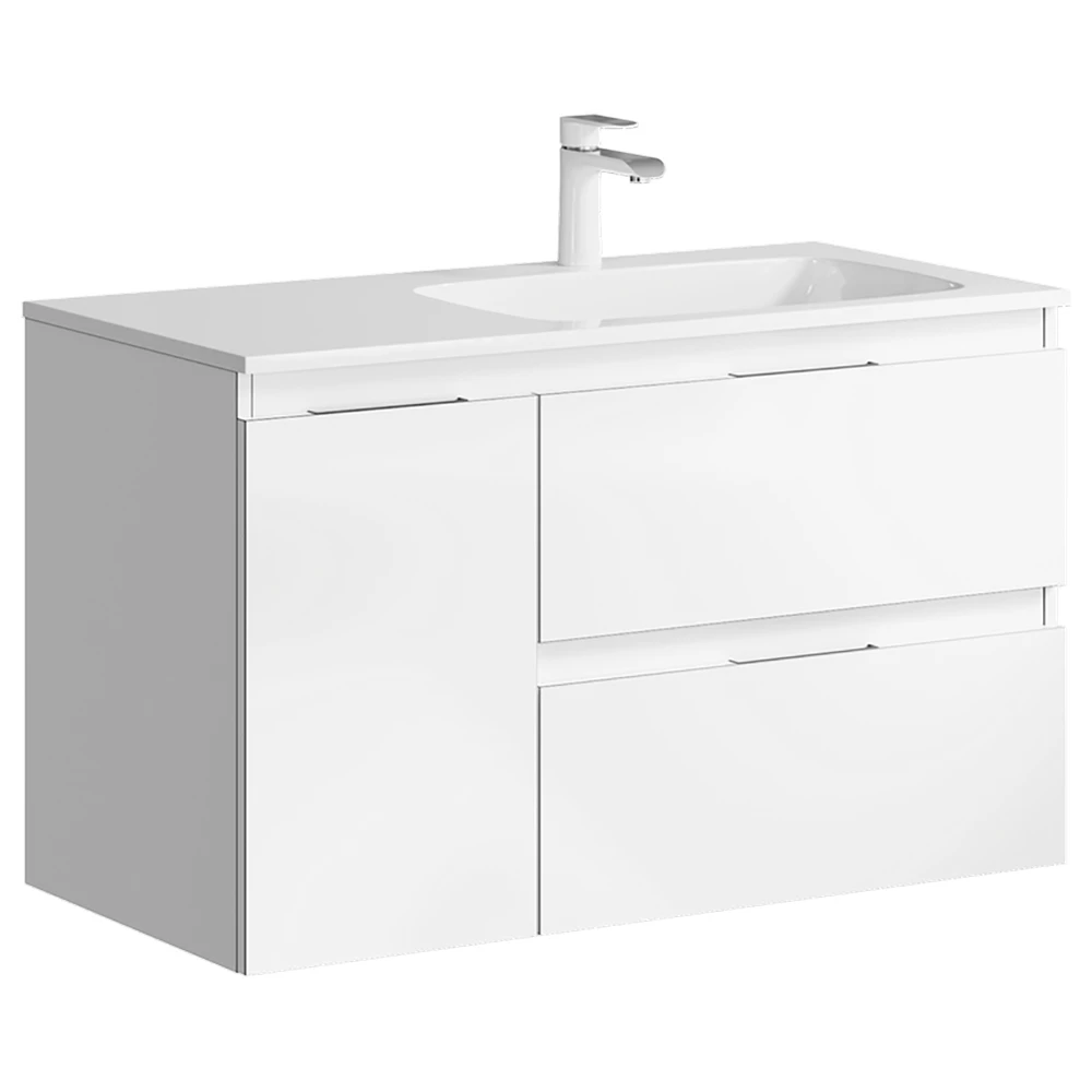 Мебель для ванной Aqwella Accent 90, под правую раковину, цвет белый