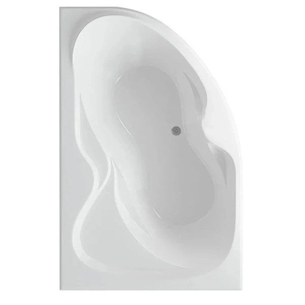 Акриловая ванна Акватек Вега 170x105, левая, цвет белый (ванна + каркас + слив-перелив)
