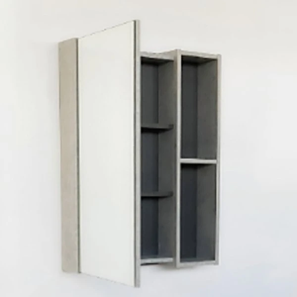 Шкаф-зеркало Comforty Франкфурт 60, цвет бетон светлый - фото 1