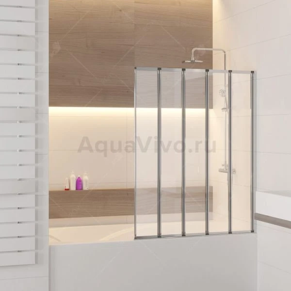 Шторка на ванну RGW Screens SC-22 120, стекло прозрачное, профиль хром