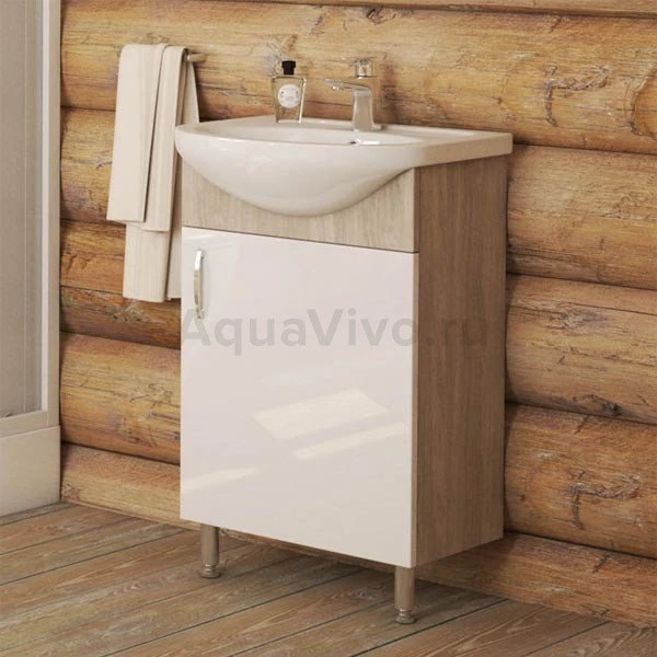 Мебель для ванной Grossman Eco Line 52, цвет белый / дуб санома