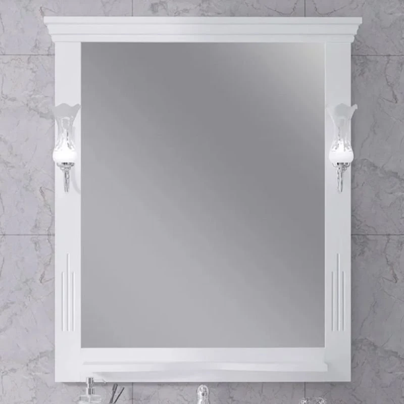 Зеркало Опадирис Риспекто 85x100, цвет белый матовый