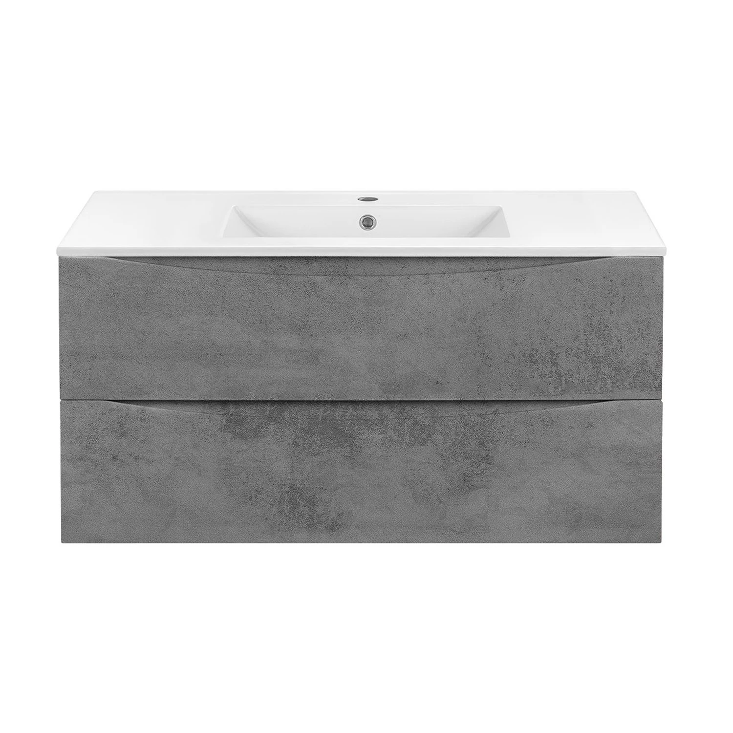 Мебель для ванной Vincea Mia 100, под фарфоровую раковину, цвет бетон - фото 1