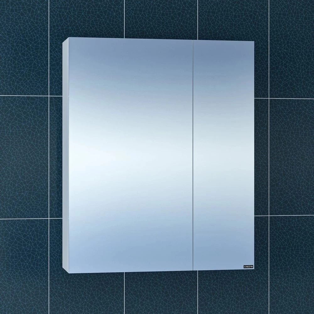 Шкаф-зеркало Санта Стандарт 60, цвет белый - фото 1
