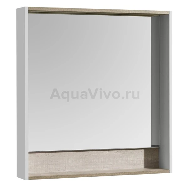 Шкаф-зеркало Акватон Капри 80, цвет бетон пайн
