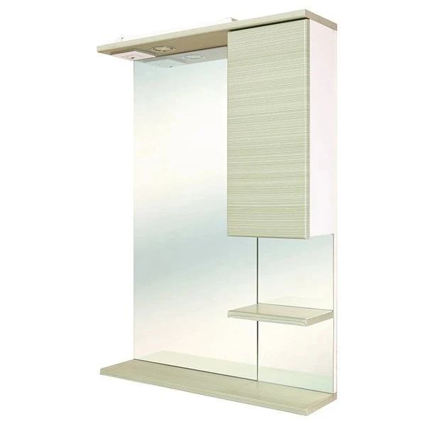 Шкаф-зеркало Оника Элита 60.01, правый, с подсветкой, цвет оливковый - фото 1