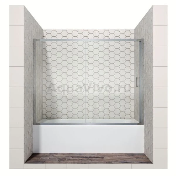 Шторка на ванну Ambassador Bath Screens 16041104 150x140, стекло прозрачное, профиль хром