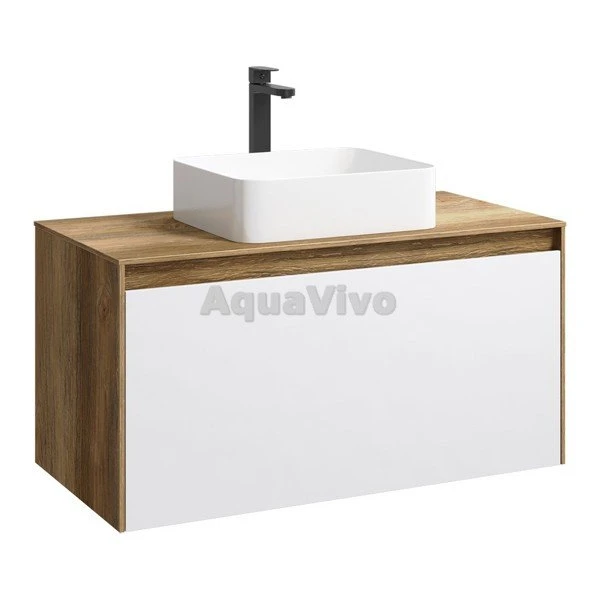 Мебель для ванной Aqwella Mobi 100, цвет дуб балтийский/белый - фото 1