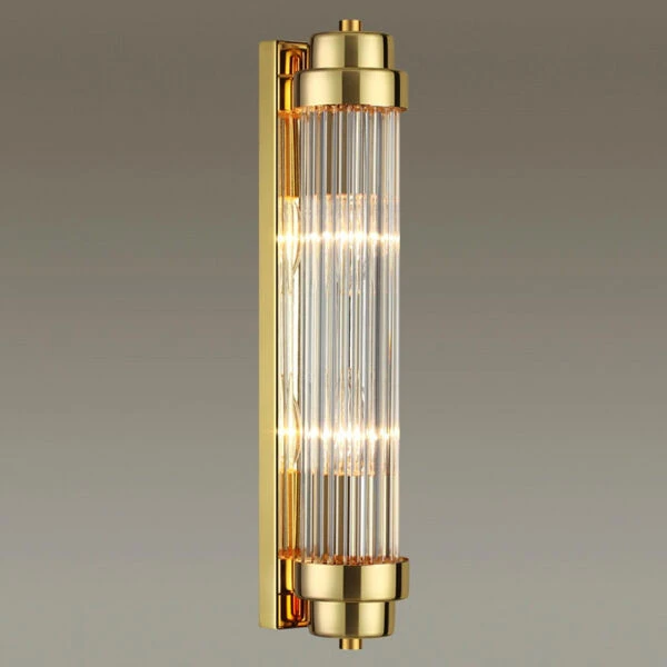 Бра Odeon Light Lordi 4822/2W, арматура золото, плафон стекло прозрачное - фото 1