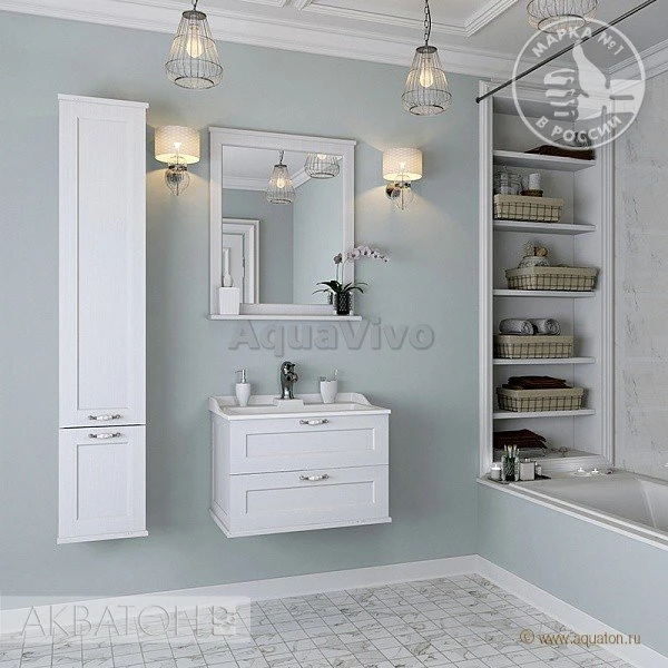 Мебель для ванной Акватон Леон 65, цвет белый дуб
