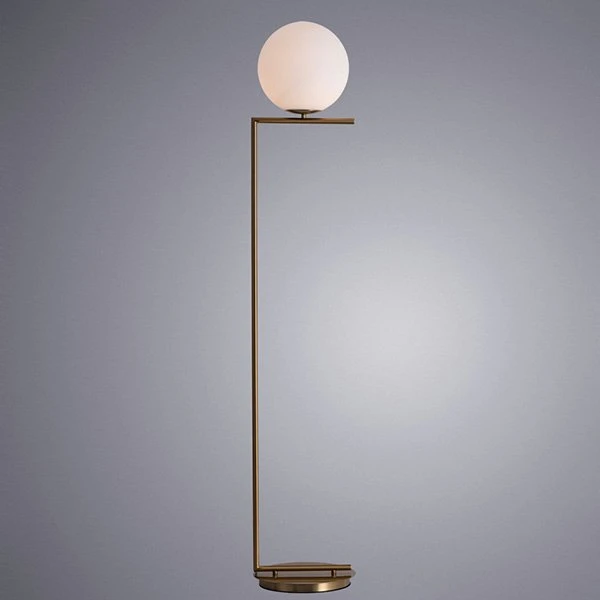 Торшер Arte Lamp Bolla-Unica A1921PN-1AB, арматура бронза, плафон стекло белое, 25х28 см - фото 1