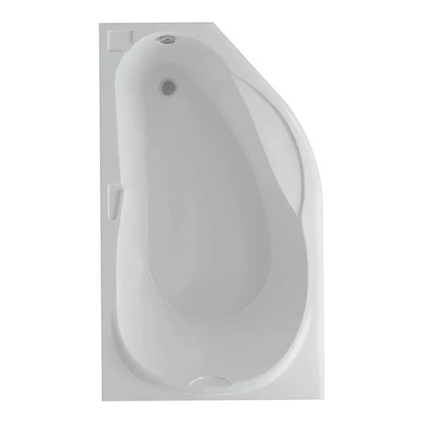 Акриловая ванна Акватек Таурус 170х100, левая, цвет белый (ванна + каркас + слив-перелив)