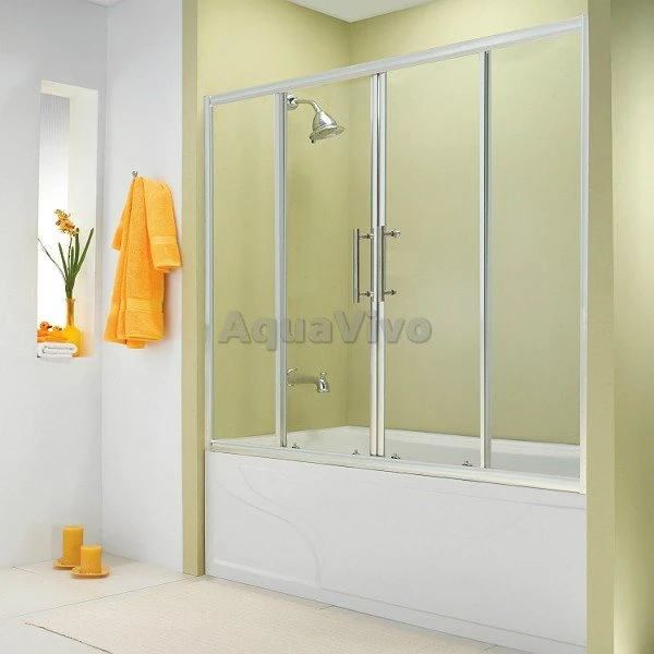 Шторка на ванну Esbano ES-1415 150х140, стекло прозрачное, профиль хром - фото 1