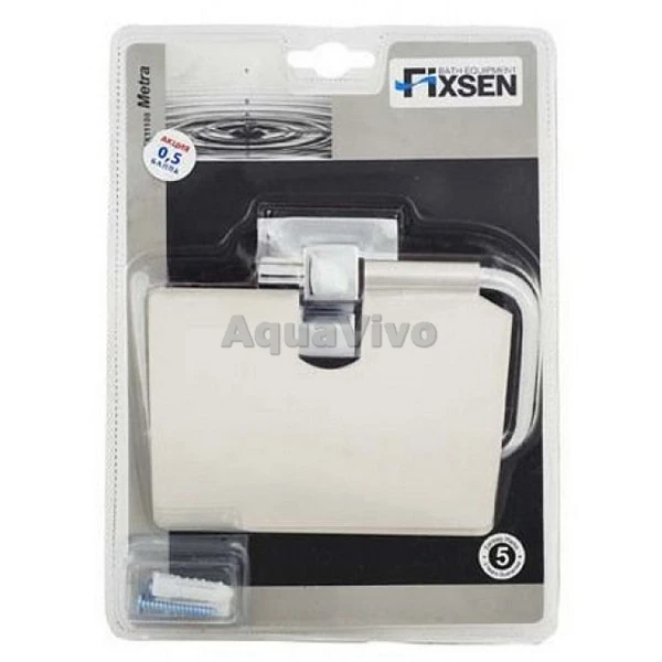 Держатель туалетной бумаги Fixsen Metra FX-11110 с крышкой - фото 1