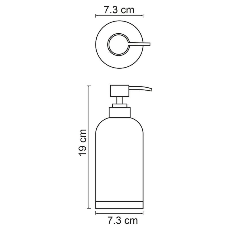 Дозатор WasserKRAFT Mindel К-8899 для жидкого мыла, настольный, цвет белый / коричневый - фото 1