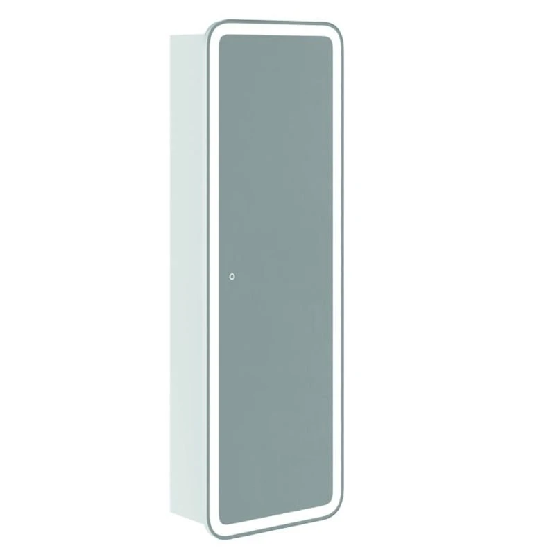 Шкаф-пенал Corozo Кадиллак 45 LED, зеркальный, с подвсеткой, цвет белый - фото 1