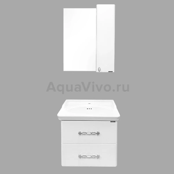 Мебель для ванной Comforty Неаполь 65, цвет белый глянец