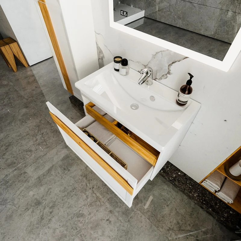 Мебель для ванной Бриклаер Берлин 80, цвет белый глянец