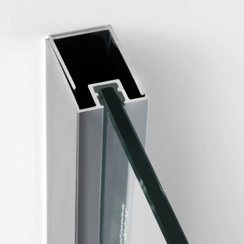 Душевой уголок WasserKRAFT Weser WasserSchutz 78F18 90x100, стекло прозрачное, профиль серебристый