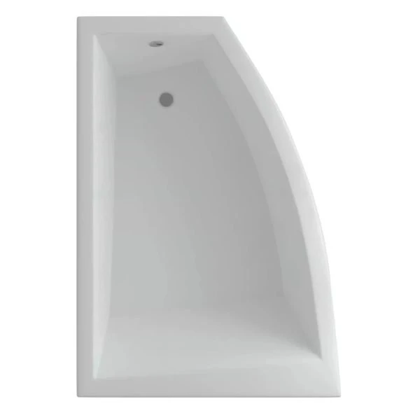 Акриловая ванна Акватек Оракул 180х125, левая, цвет белый (ванна + вклеенный каркас + слив-перелив)