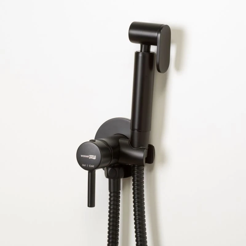 Гигиенический душ WasserKRAFT A70638, со встраиваемым смесителем, цвет черный - фото 1
