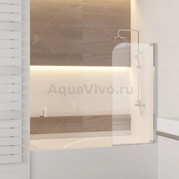 Шторка на ванну RGW Screens SC-01 80, стекло прозрачное, профиль хром