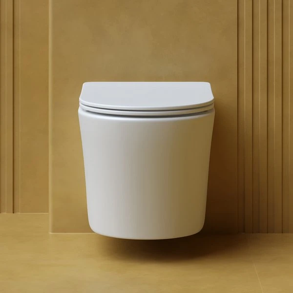 Унитаз Ceramica Nova Balearica Rimless CN6000MW подвесной, безободковый, с сиденьем микролифт, цвет белый матовый - фото 1