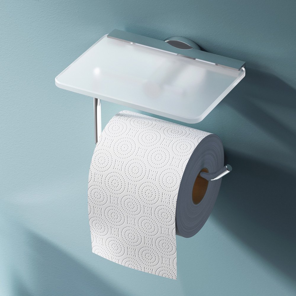 Держатель туалетной бумаги AM.PM X-Joy A85A341500, с полкой, цвет хром - фото 1