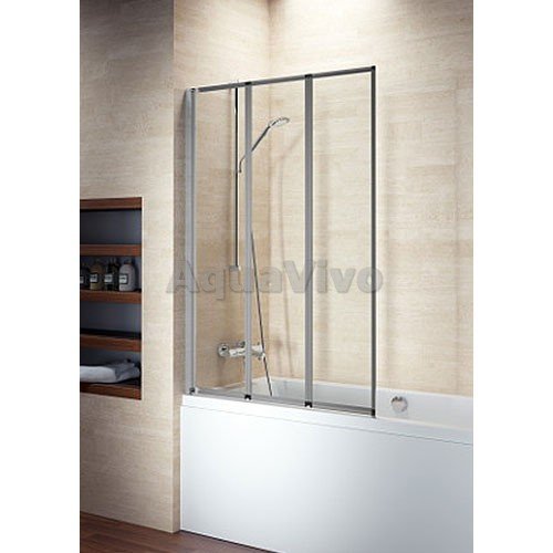 Шторка на ванну Riho Vz Alta 100x140, стекло прозрачное, профиль хром
