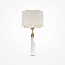 Настольный светильник Maytoni Bianco Z030TL-01BS2, арматура латунь, плафон ткань белая - фото 1